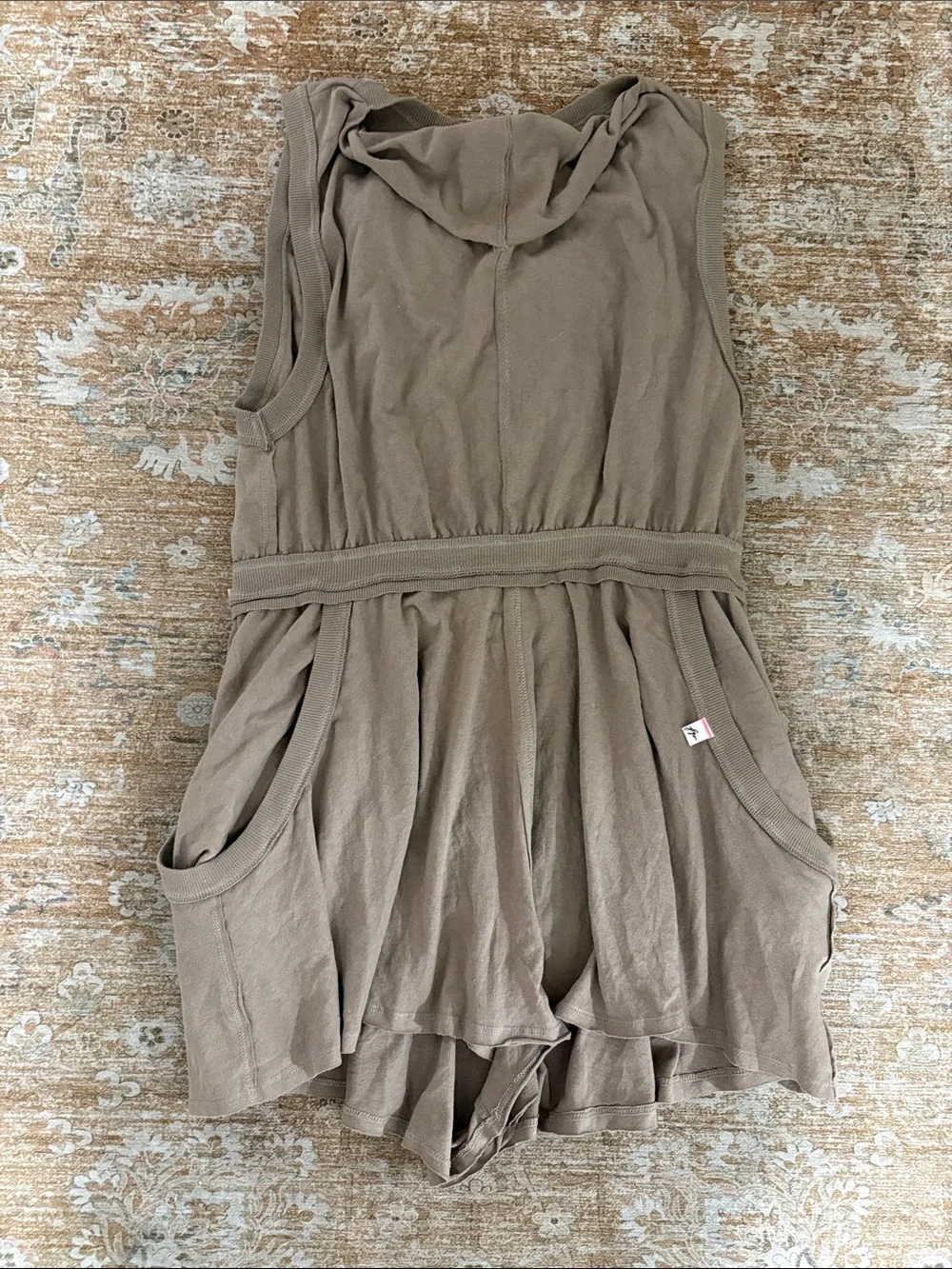 Free People Backless Sleeveless Romper in Taupe - Picture 3 of 4